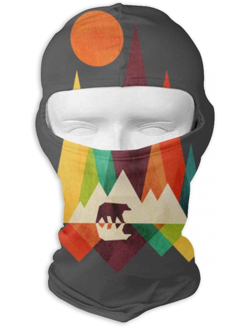 Balaclavas Mountain Bear Winter Ski Mask Balaclava Hood - Wind-Resistant Face Mask - CP18L0YDNK3 $23.46