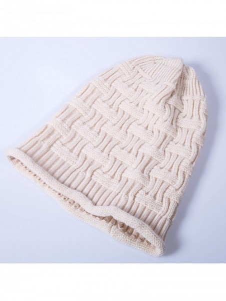 Skullies & Beanies Womens Slouchy Beanie Winter Knit Soft Hat for Women and Men - E-light Grey/Beige - CA18GU2HMLG $10.50