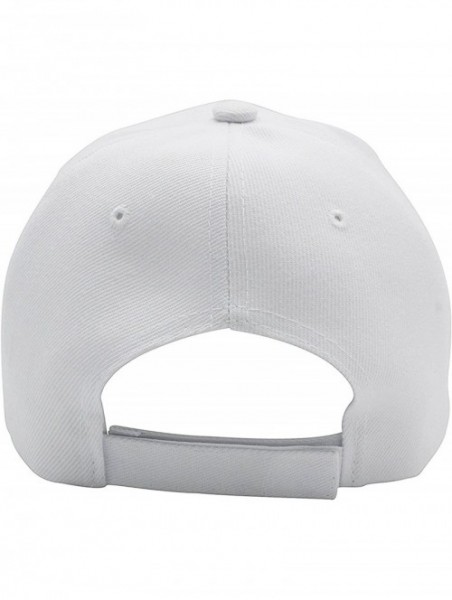 Baseball Caps Awareness Hat - Unisex Adjustable Cap - White - C418GZ7U67Y $21.41