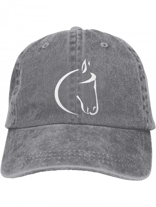 Baseball Caps Womens Denim Hat White Horse Lovers Baseball Caps Adjustable - Gray - CJ196YXGWWN $21.53