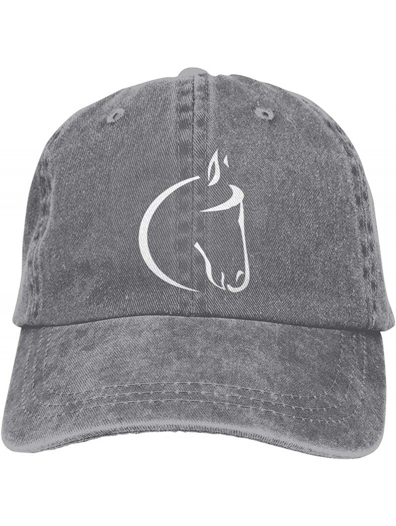 Baseball Caps Womens Denim Hat White Horse Lovers Baseball Caps Adjustable - Gray - CJ196YXGWWN $21.53