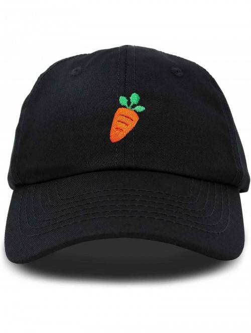 Baseball Caps Carrot Dad Hat Cotton Twill Baseball Cap Premium Embroidered - Black - CY180TT76NW $15.79
