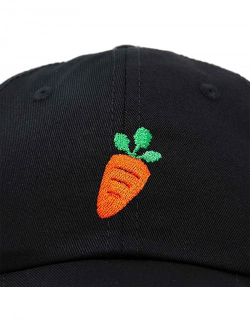 Baseball Caps Carrot Dad Hat Cotton Twill Baseball Cap Premium Embroidered - Black - CY180TT76NW $15.79