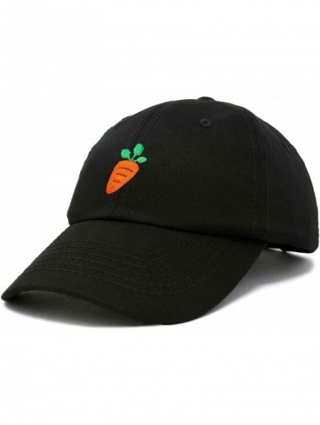 Baseball Caps Carrot Dad Hat Cotton Twill Baseball Cap Premium Embroidered - Black - CY180TT76NW $15.79