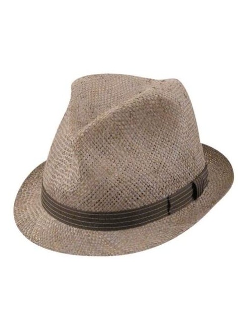 Fedoras Hats.com Connor Straw Hat Brown- Medium - C3113GC3XWX $21.59
