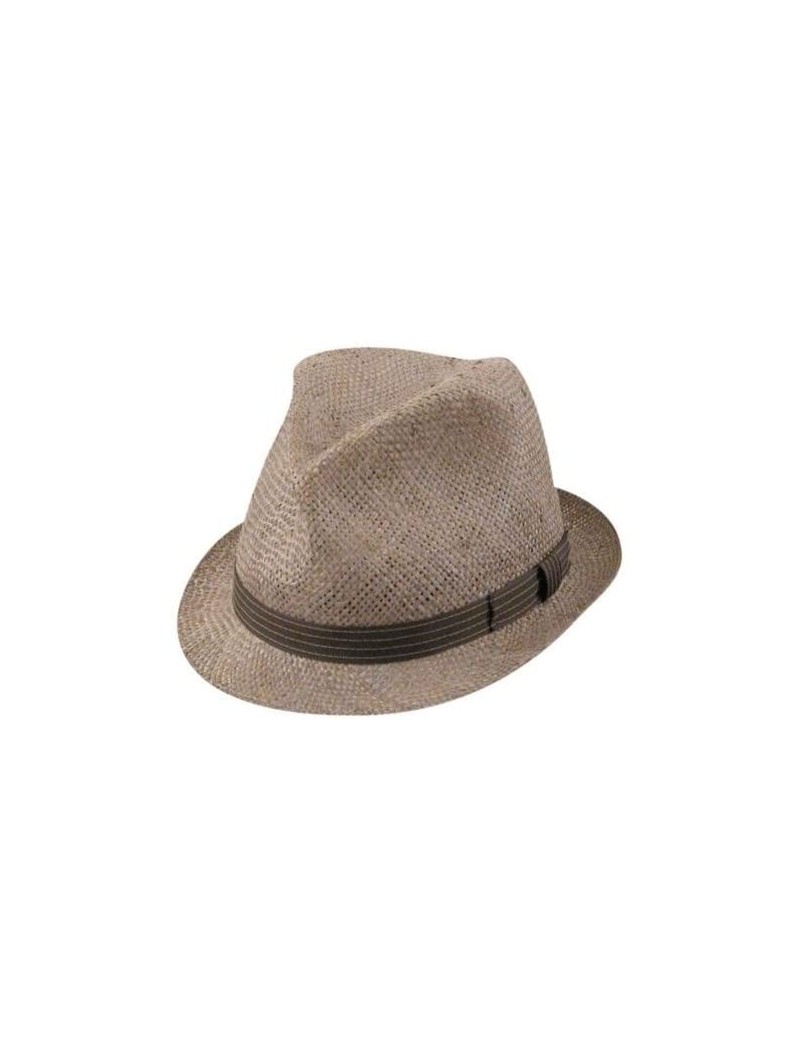 Fedoras Hats.com Connor Straw Hat Brown- Medium - C3113GC3XWX $21.59