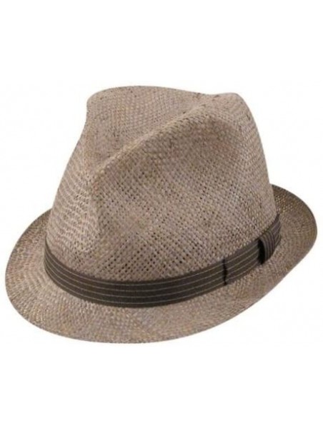 Fedoras Hats.com Connor Straw Hat Brown- Medium - C3113GC3XWX $21.59