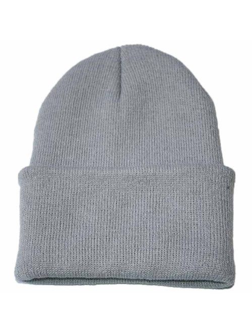 Skullies & Beanies Men's 1-Pack Knit Hat-Unisex Slouchy Knitting Beanie Hip Hop Cap Warm Winter Ski Hat-sunsee - Gray - C318M...