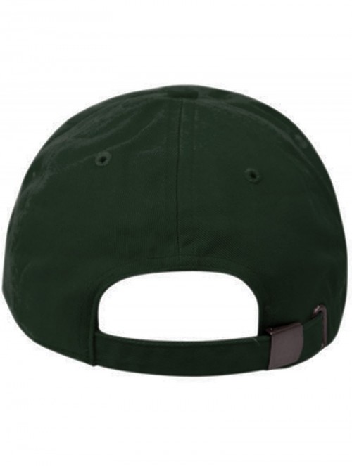 Baseball Caps Washed Low Profile Cotton and Denim Baseball Cap - Hunter Green - CR12O1Z0ULK $9.42