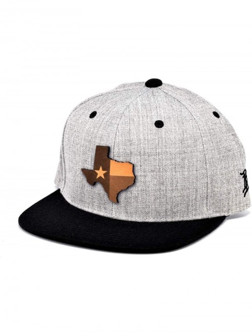 Baseball Caps Texas 'The 28' Leather Patch Snapback - Heather/Black - CV18IGR2GC7 $30.50