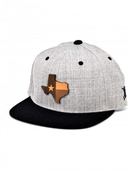 Baseball Caps Texas 'The 28' Leather Patch Snapback - Heather/Black - CV18IGR2GC7 $30.50