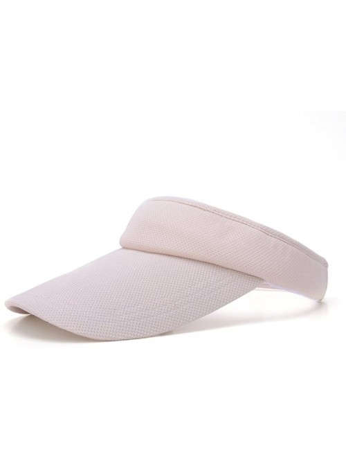 Sun Hats Women's Solid Sports Outdoor Adjustable Visor Blank Sun Hat - Beige - CI12CW94TLJ $11.07