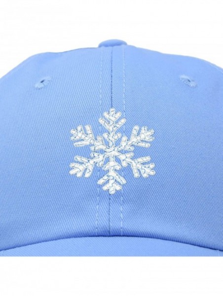 Baseball Caps ICY Snowflake Hat Womens Baseball Cap - Light Blue - CR18ZQ4ORRL $23.60