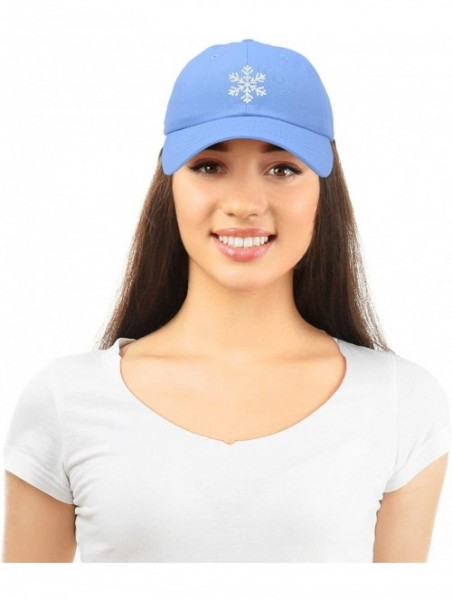 Baseball Caps ICY Snowflake Hat Womens Baseball Cap - Light Blue - CR18ZQ4ORRL $23.60