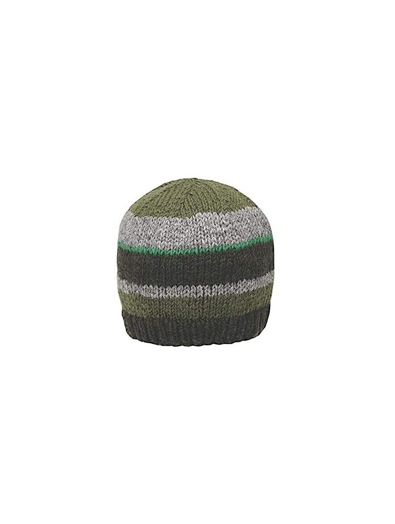 Skullies & Beanies Men's Warm Winter Wool Knit Eric Beanie - Ethical Fair Trade Production - Handmade in Nepal - Dark Green -...