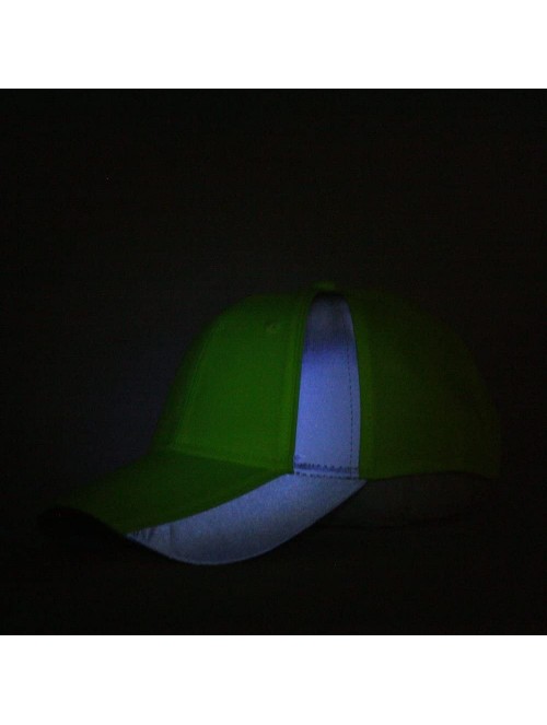 Baseball Caps Reflective High Visibility Piping Neon Polyester Twill Low Profile Baseball Cap - Neon Yellow/Ref.gray - C6186D...