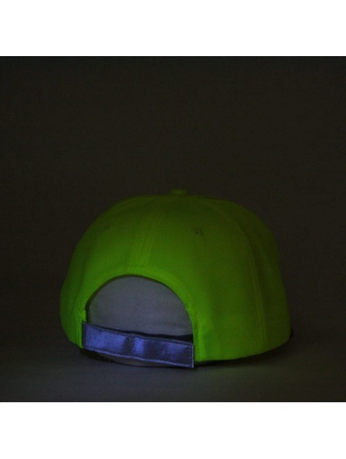 Baseball Caps Reflective High Visibility Piping Neon Polyester Twill Low Profile Baseball Cap - Neon Yellow/Ref.gray - C6186D...