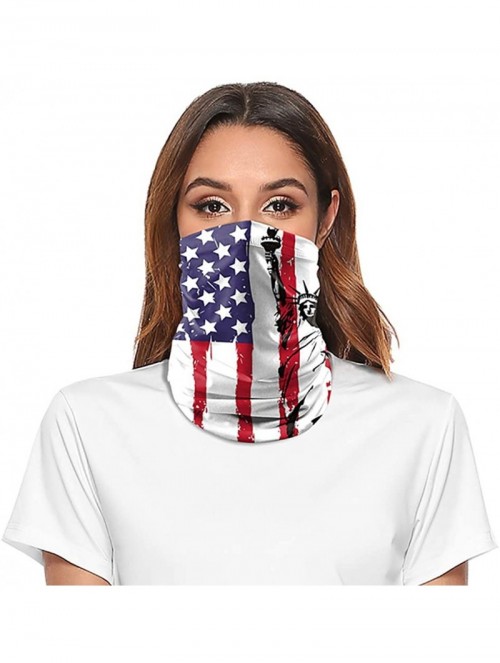 Balaclavas Bandanas Face Scarf Single Pack Print Unisex Headband Head Wrap - American Flag-09 - CU1983SZAYR $13.23