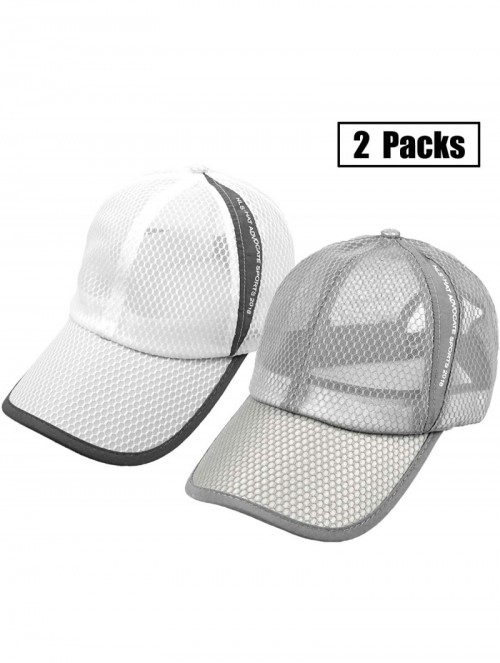 Baseball Caps Lightweight Breathable Outdoor Baseball Fishing - Z-2 Packs White&grey - CE18NAR90EL $23.45