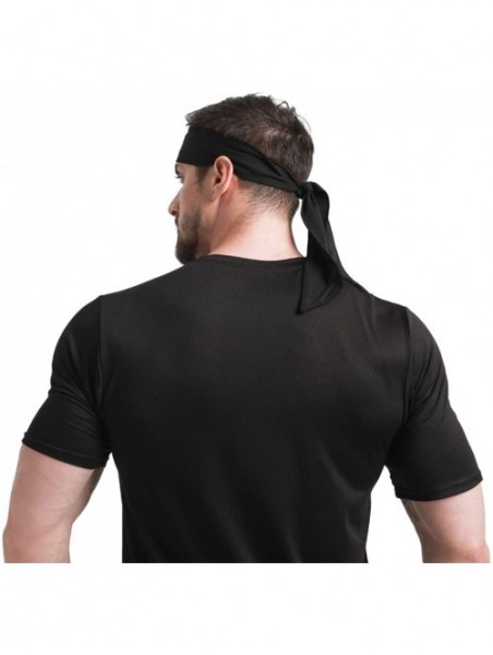 Balaclavas Sports Headband Sweatbands Wristbands - 3pcs-all Black - CI18N7AQHI5 $12.21