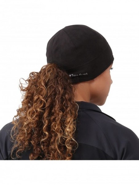 Skullies & Beanies Women's Microfleece Ponytail Hat - Solid Black - C112DI2B3M7 $25.54