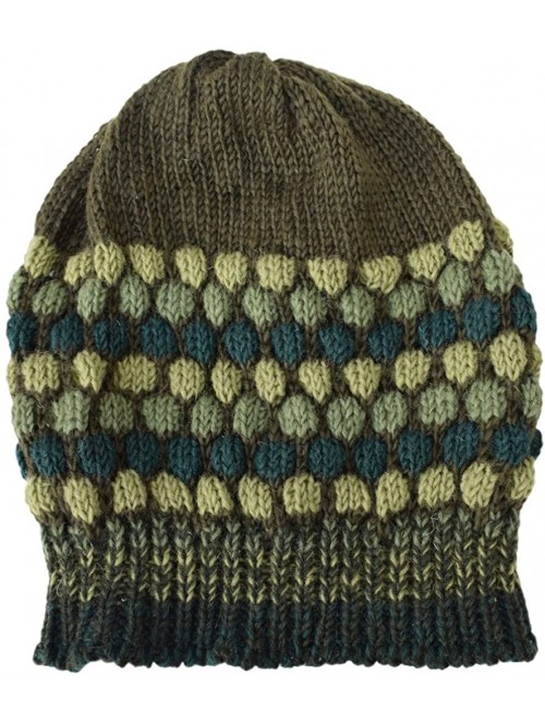 Skullies & Beanies Woolen Knitted Fleece Lined Multicoloured Beanie Hats - Q - CE12NYEAGR1 $37.10