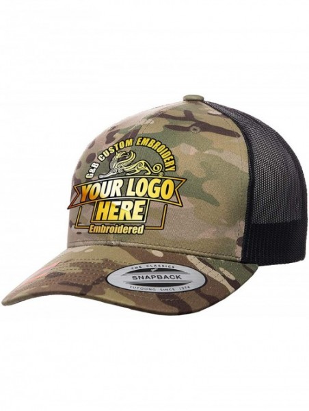 Baseball Caps 2018 6606MC Yupoong Retro Trucker Multicam Custom Hat (Camo) - Multicam New- Logo - CP18ECLT50T $43.40