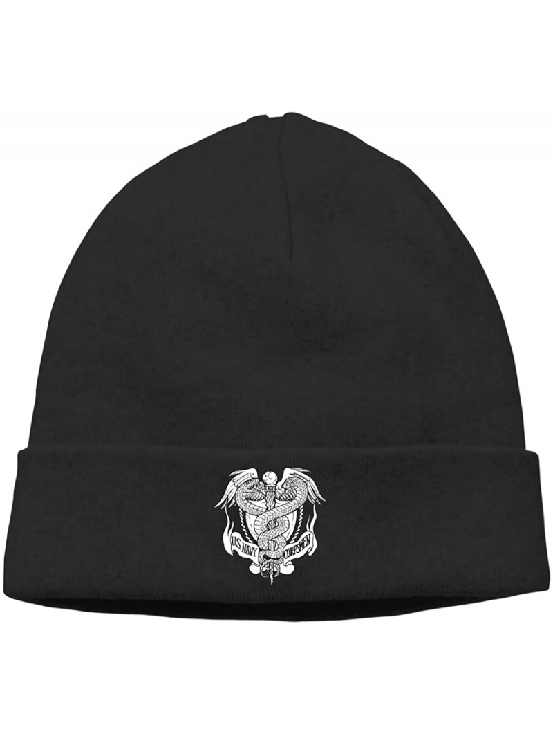 Skullies & Beanies US Navy Hospital Corpsman Rating Cap Mens&Womens Warm & Stylish Beanie Hats Winter Beanie - CJ18UZWNKTK $2...