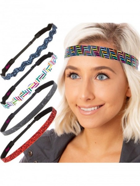 Headbands Cute Fashion Adjustable No Slip Hairband Headbands for Women Girls & Teens (Multi Flame Stitch 5pk) - CD119E7ADHV $...