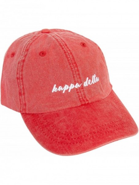 Baseball Caps Sorority Baseball Hat Cap Cursive Name Font KD - Red - CD18S076A39 $25.81