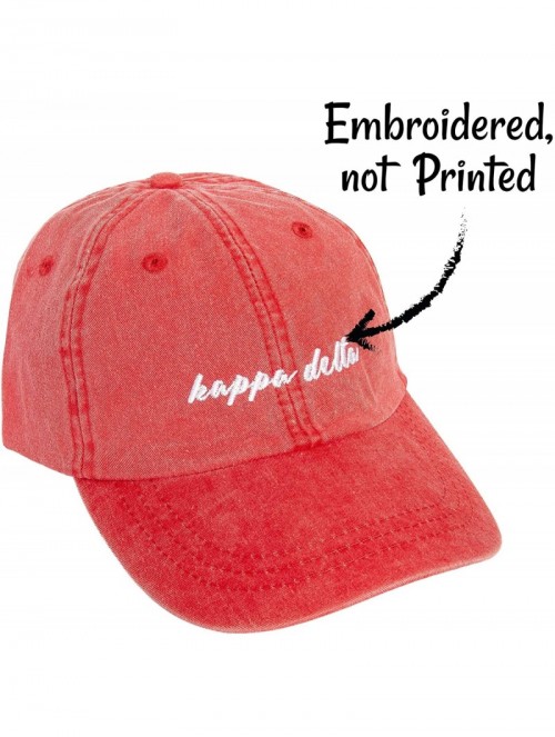 Baseball Caps Sorority Baseball Hat Cap Cursive Name Font KD - Red - CD18S076A39 $25.81