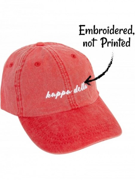 Baseball Caps Sorority Baseball Hat Cap Cursive Name Font KD - Red - CD18S076A39 $25.81