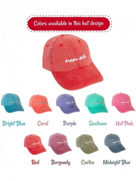 Baseball Caps Sorority Baseball Hat Cap Cursive Name Font KD - Red - CD18S076A39 $25.81