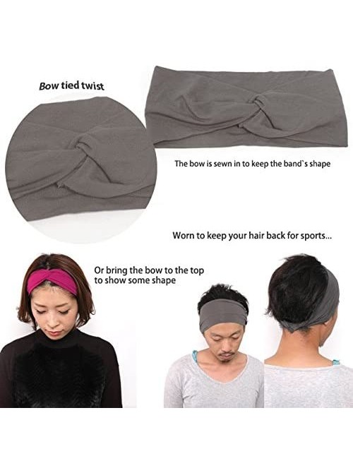 Headbands Charm Womens Headband Running Bandana - Mens Workout Elastic Head Sweat Band - Light Brown - CL11IACDGXT $18.73