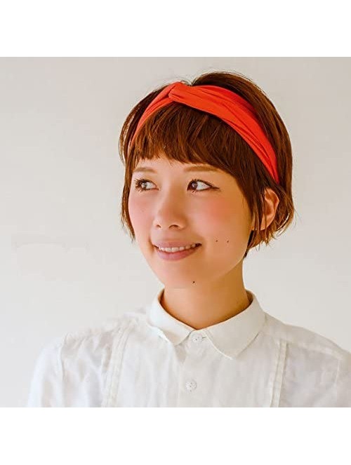 Headbands Charm Womens Headband Running Bandana - Mens Workout Elastic Head Sweat Band - Light Brown - CL11IACDGXT $18.73