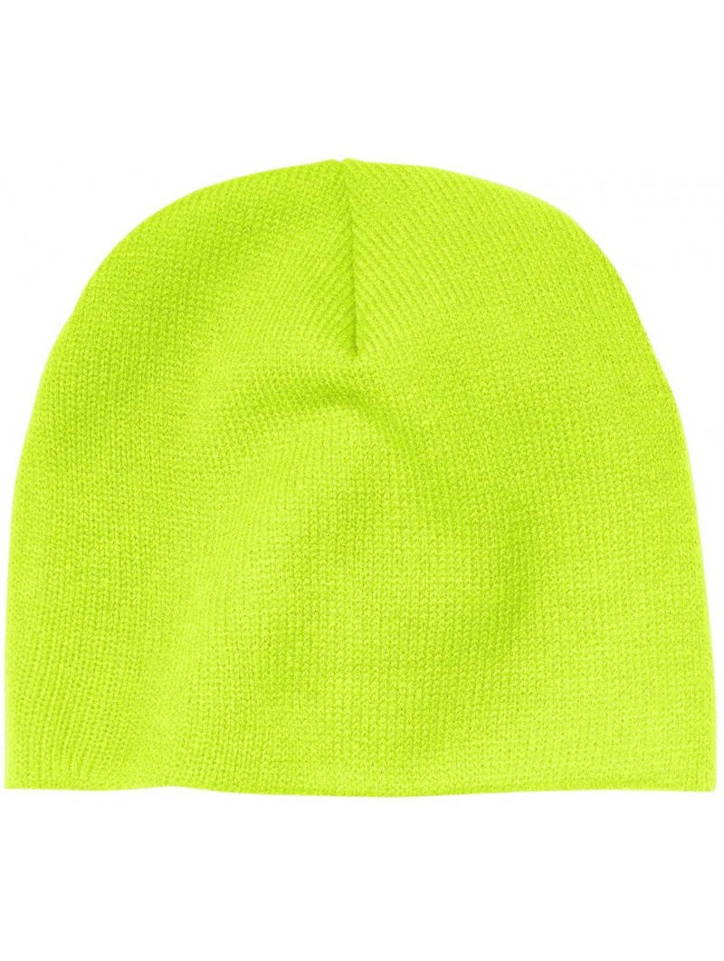 Skullies & Beanies Port & Company Men's Beanie Cap - Neon Yellow - CL11QDS14WX $9.05