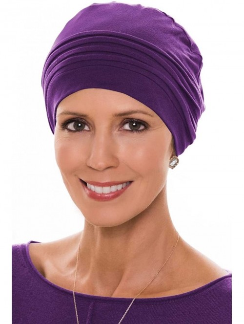Skullies & Beanies Bamboo Couture Cap- Cancer Headwear for Women - Plum - CC12CIVMJVD $31.04