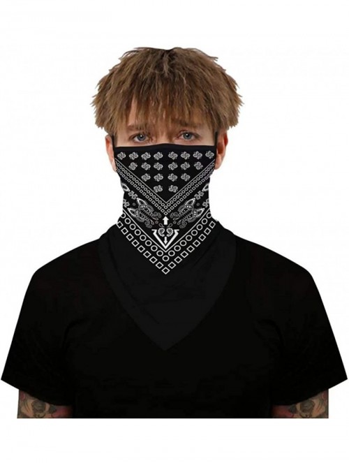 Balaclavas 2 Pcs Bandana Face Cover Scarf Fishing Neck Gaiter for Men Women - Color U - CT199DZ0298 $23.63