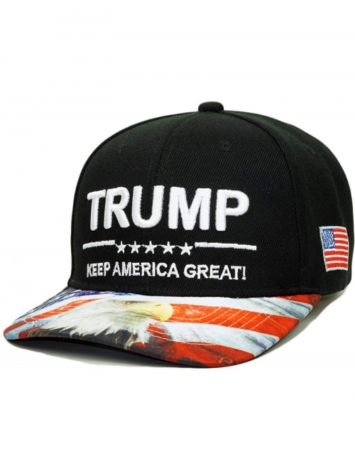 Baseball Caps Trump Keep America Great! Embroidery Hat Adjustable 45 President USA Eagle Baseball Cap - Black - CJ18E8UO44I $...