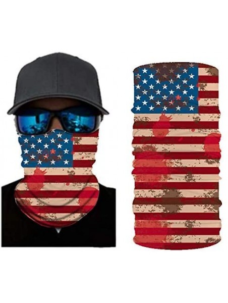 Balaclavas Stripes USA Flag Print Balaclava and Cool Skull Stars for Men Women Dust Wind Mask Neck Gaiter - Cy-wftj-122 - CO1...