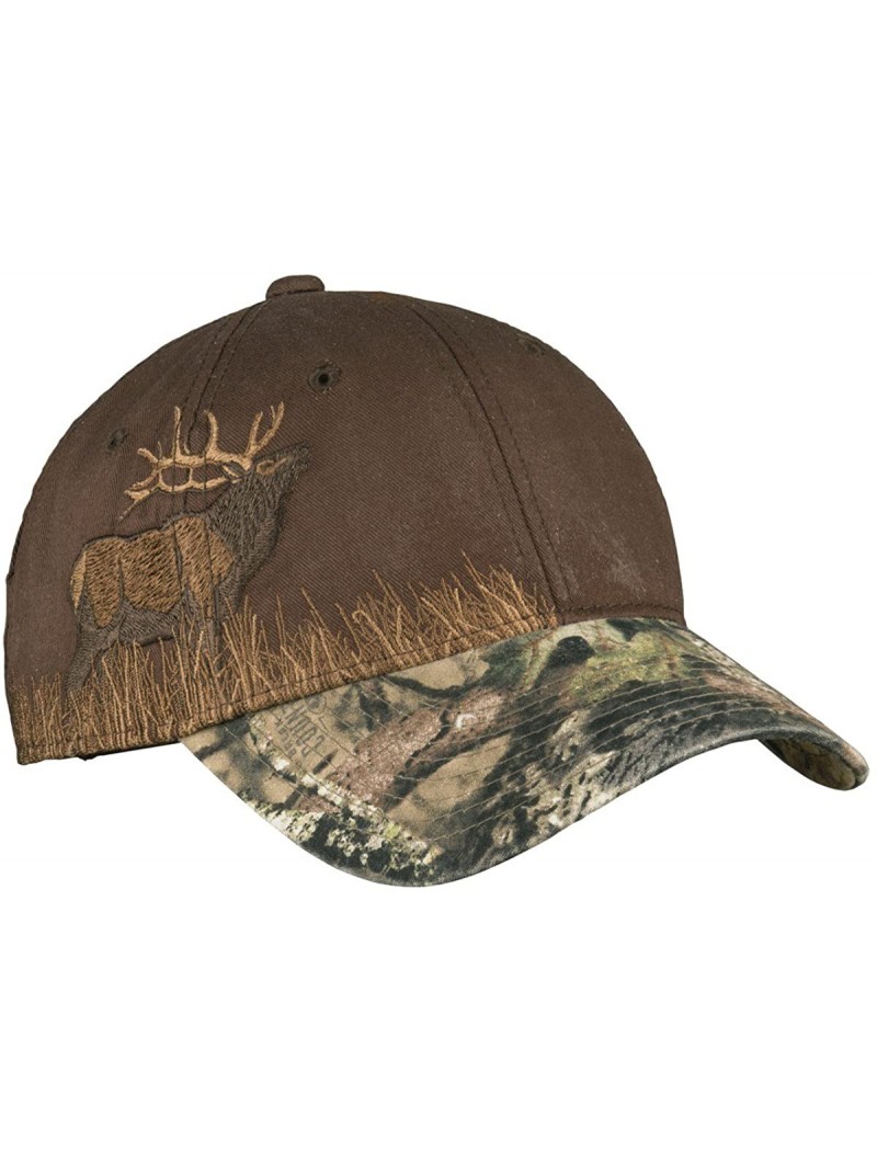 Baseball Caps Embroidered Camouflage Cap - Mossy Oak Break-up Country/Chocolate/Elk - CK180AR8XZL $17.01