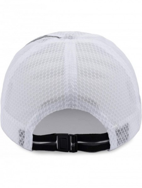 Baseball Caps Unisex Breathable Quick Dry Mesh Baseball Cap Running hat- L/XL - White-l/Xl - CT12J2BFIXN $13.14