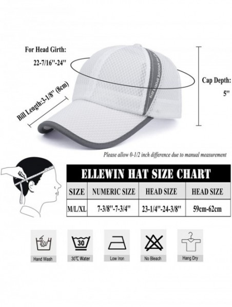 Baseball Caps Unisex Breathable Quick Dry Mesh Baseball Cap Running hat- L/XL - White-l/Xl - CT12J2BFIXN $13.14