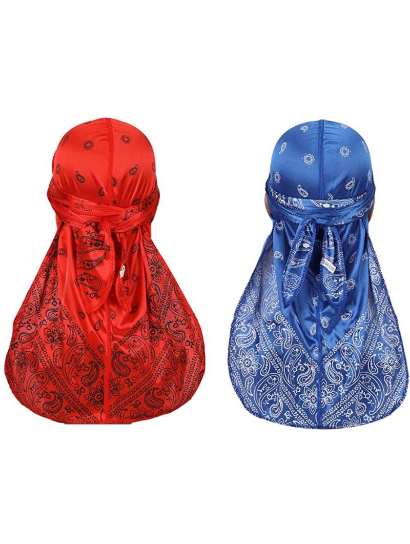 Skullies & Beanies Assorted Paisley Bandana Headwraps Womens - Blue-red - C318SNASE3Y $11.46