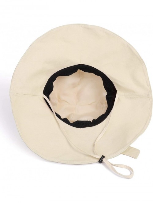 Sun Hats Beach Hats for Women Sun Hat Summer UPF 50+ UV Fishing Protection Beach Hat Foldable Wide Brim Cap - Beige - CO18R3U...
