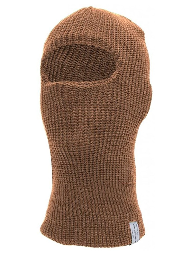 Skullies & Beanies Face Ski Mask 1 Hole - Khaki - CA11BK4CMJT $13.99