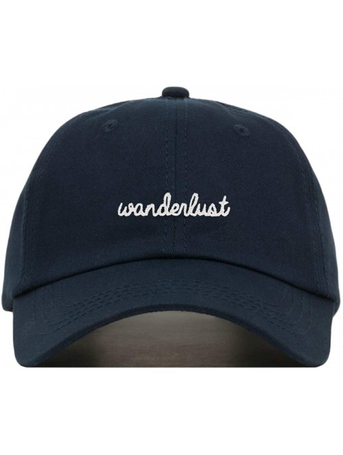 Baseball Caps Wanderlust Baseball Hat- Embroidered Dad Cap- Unstructured Soft Cotton- Adjustable Strap Back (Multiple Colors)...