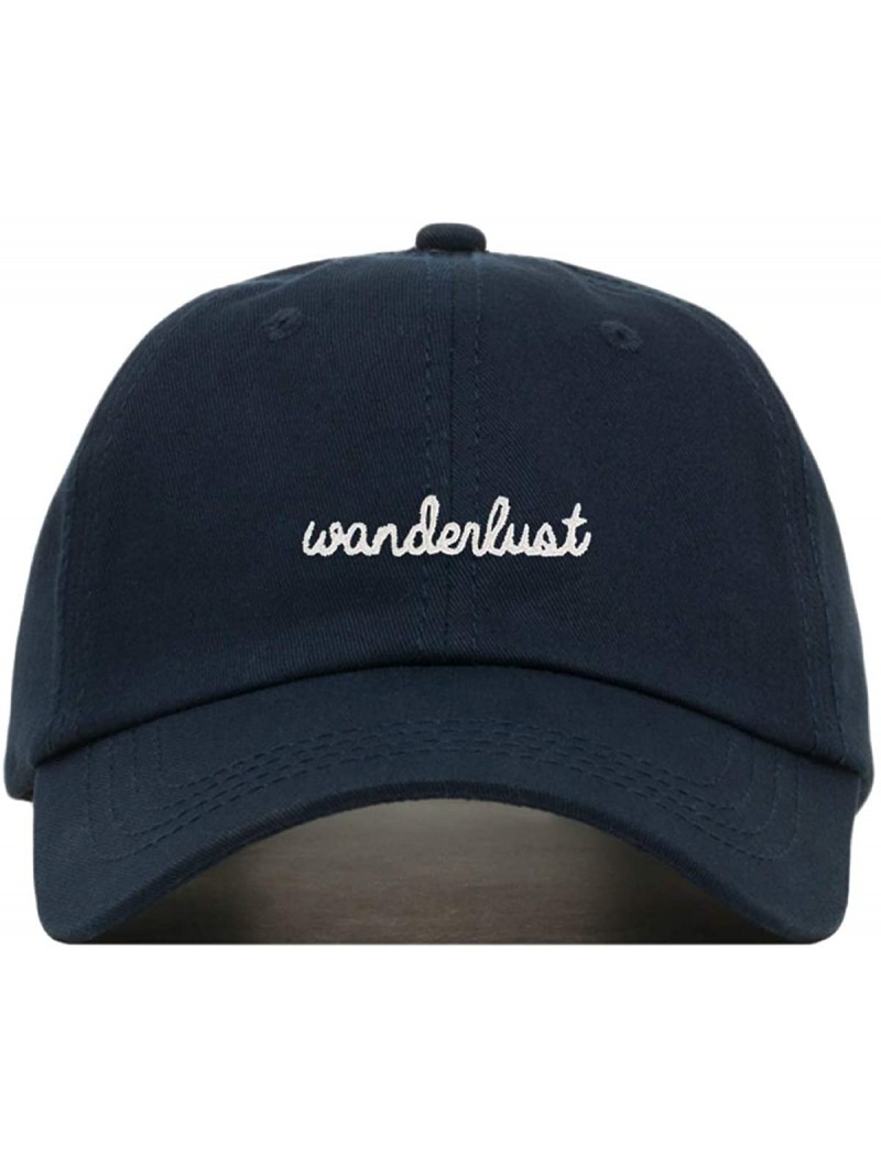 Baseball Caps Wanderlust Baseball Hat- Embroidered Dad Cap- Unstructured Soft Cotton- Adjustable Strap Back (Multiple Colors)...