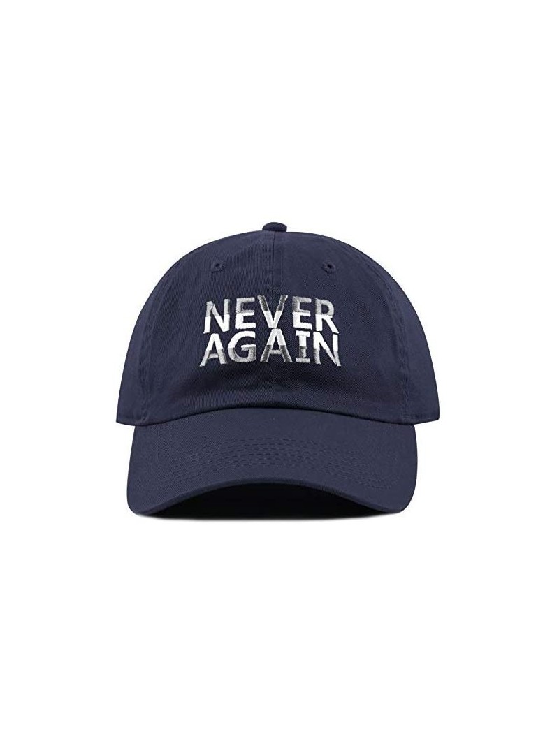 Baseball Caps Never Again & Enough School Walk Out & Gun Control Embroidered Cotton Baseball Cap Hat - Never Again-navy - CA1...