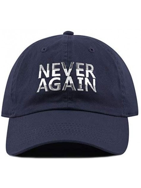 Baseball Caps Never Again & Enough School Walk Out & Gun Control Embroidered Cotton Baseball Cap Hat - Never Again-navy - CA1...